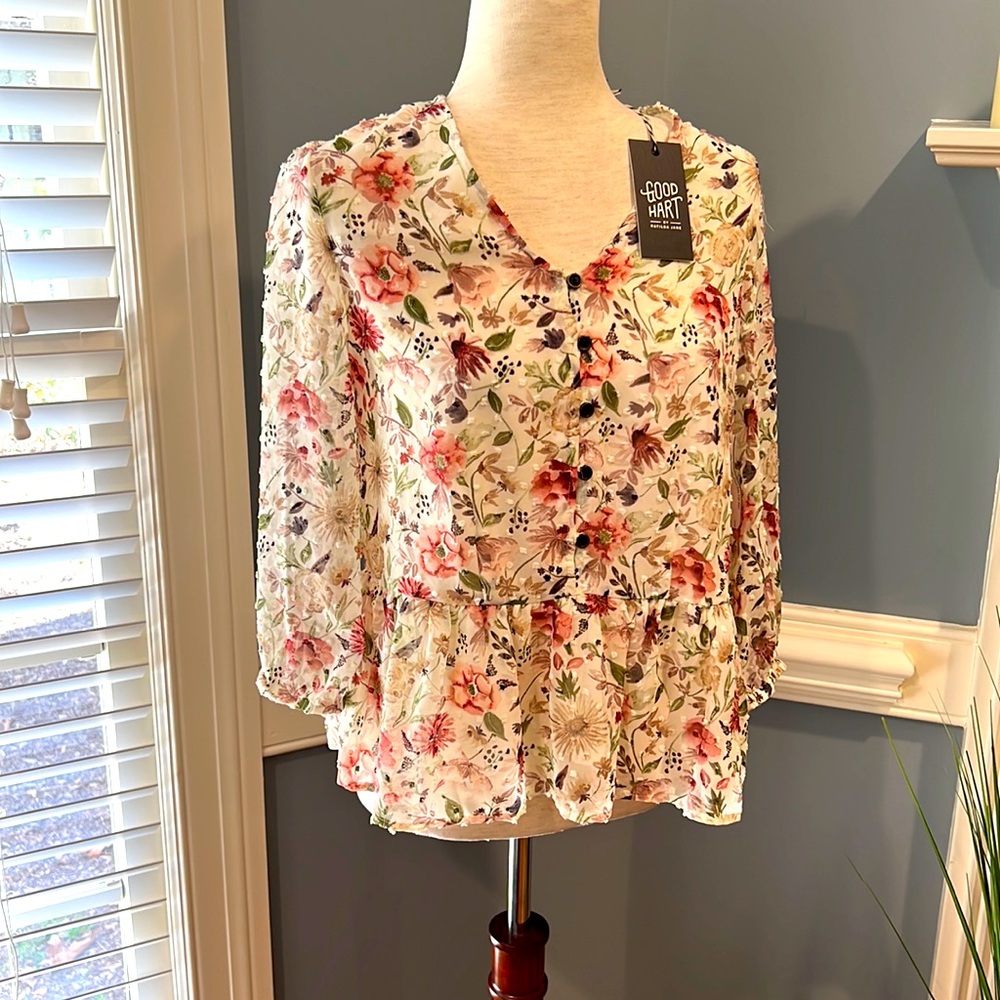 Matilda Jane good hart nwt floral zilker blouse